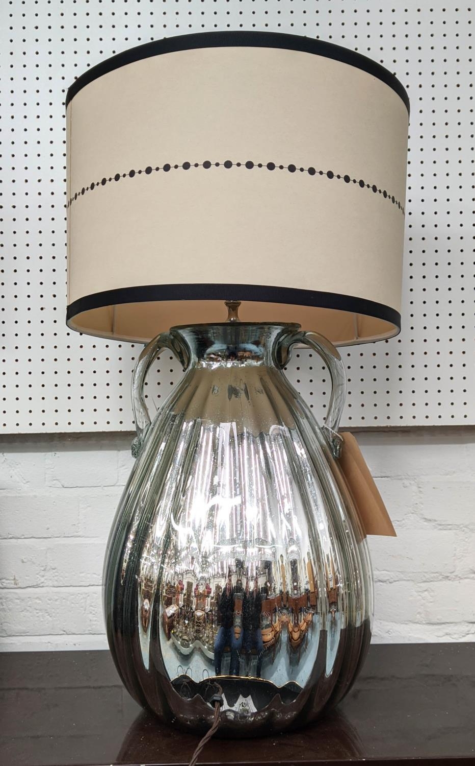TABLE LAMP, 1950's Italian style with shade, 70cm H.