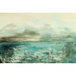 NIGEL KINGSTON 'Low Tide', acrylic on canvas, signed lower right, 100cm x 150cm.