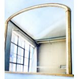 OVERMANTEL MIRROR, Victorian style giltwood, arched and moulded, 120cm W x 120cm H.