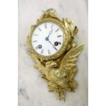 CARTEL CLOCK, French Empire marked Honoré Pons (1807-1850), ormolu with eagle and laurel wreath