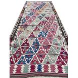 ANTIQUE ANATOLIAN KILIM, 400cm x 160cm.