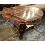 BREAKFAST TABLE, 116cm x 113cm x 73cm H late Regency rosewood with a circular top.