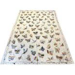 FINE SUZANI BUTTERFLY KILIM, 287cm x 204cm.