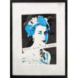 DEATH NYC (American, b.1979) 'Death Save the Queen', screenprint in colours, signed, dated and