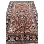 PERSIAN ISPHAHAN DESIGN RUG, 220cm x 140cm.