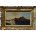 EDWIN HENRY BODDINGTON (British, 1836 - circa 1905) 'The Thames near Pangbourne', oil on canvas,
