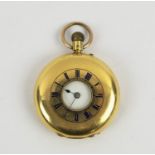 VICTORIAN 18CT GOLD POCKET WATCH, London 1883, the movement inscribed Bryer & Sons, London, white