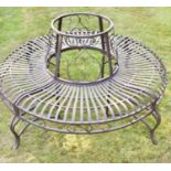 CIRCULAR GARDEN TREE BENCH, Regency style, 78cm x 140cm x 140cm.