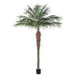 FAUX PALM TREE, 265cm H, potted.