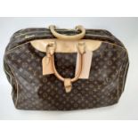 LOUIS VUITTON ALIZE THREE POCHES SOFT SUITCASE, monogram canvas with leather handles and trims,