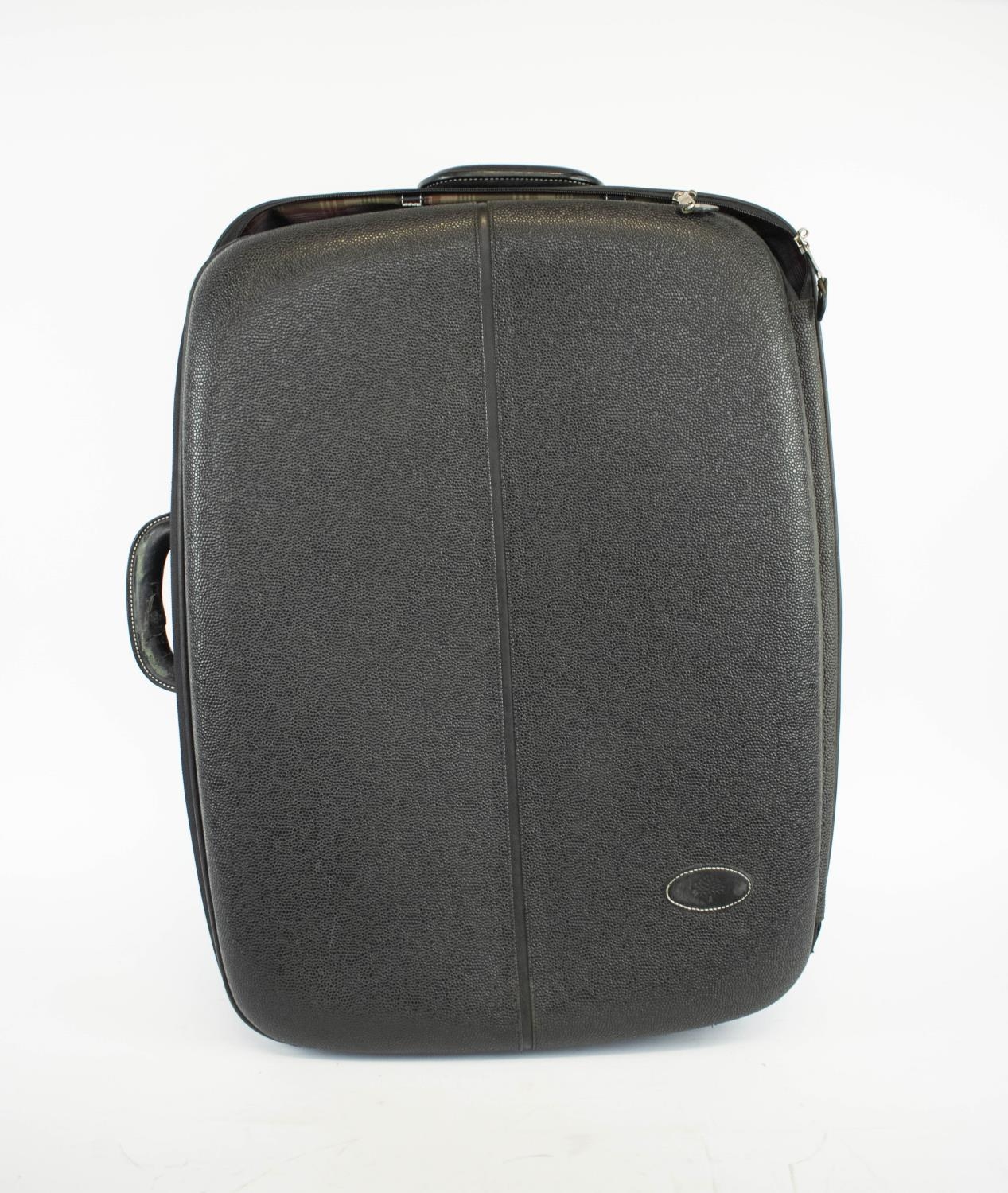 MULBERRY SCOTCHGRAIN TRAVEL CASES, a set of two, one 45cm x 67cm with padlock and tag, the other - Image 3 of 9