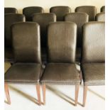 DINING CHAIRS, a set of twelve embossed leather, 51cm W. (12)