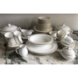 DINNER SERVICE, English fine bone China, Royal worcester 'Contessa', twelve place, five piece