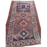 ANTIQUE CAUCASIAN PRAYER RUG, 170cm x 110cm.