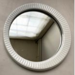 WALL MIRROR, circular French ceramic frame, 52cm diam.