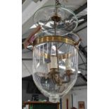 BELL DOME PENDANT LAMP, 80cm drop approx.