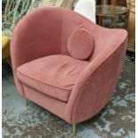 MADE.COM KOOPER ACCENT ARMCHAIR, 99cm W x 83cm H recycled velvet.