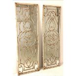 ARCHITECTURAL WALL MIRRORS, a pair, Regency style, 162x51. (2)