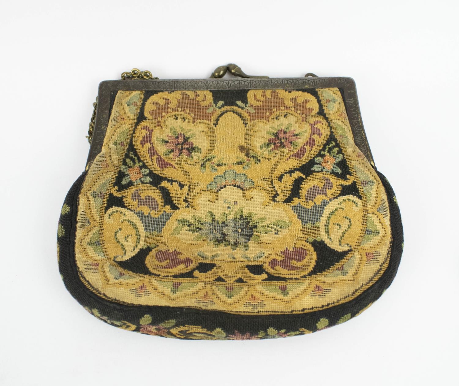 EVENING BAG, Victorian embroidered, together with a Victorian boxed set of three cultured seed pearl - Image 3 of 22