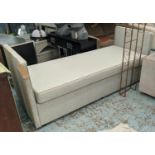 DAYBED, 78cm D x 87cm H x 203cm W, piped detail.