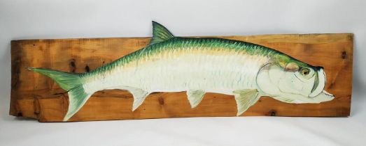 CLIVE FREDRIKSSON (Contemporary British, b. South Africa) 'Green Trout', oil on panel, 41cm x