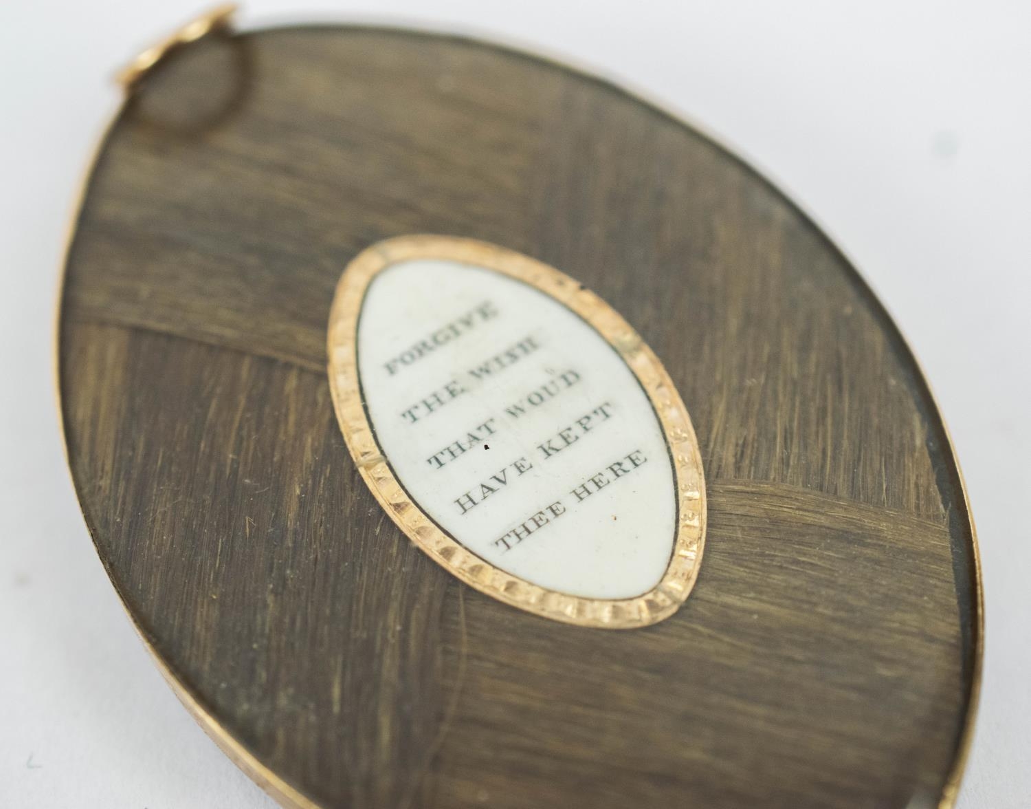 MOURNING BROOCH, 19th Century, yellow metal case and a bone silhouette plaque of a gentleman, - Image 11 of 11