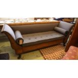 SOFA, 86cm H x 233cm W x 72cm D, first quarter 19th century Swedish mahogany and ebonised with