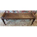 HALL BENCH, 47cm H x 122cm x 33cm, Victorian walnut.