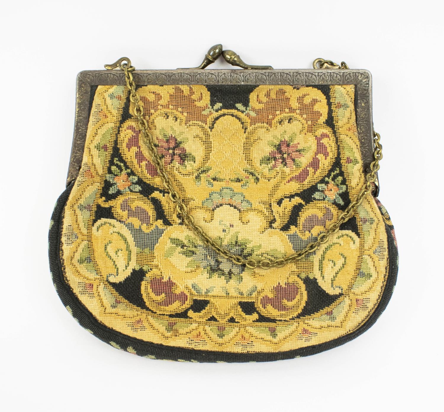 EVENING BAG, Victorian embroidered, together with a Victorian boxed set of three cultured seed pearl - Image 2 of 22