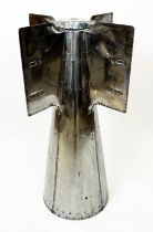 TAILFIN OF A BOMB, chrome, 100cm x 41cm, Vulvan bomber.