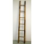 LADDER, 210cm H x 37cm, vintage bamboo.