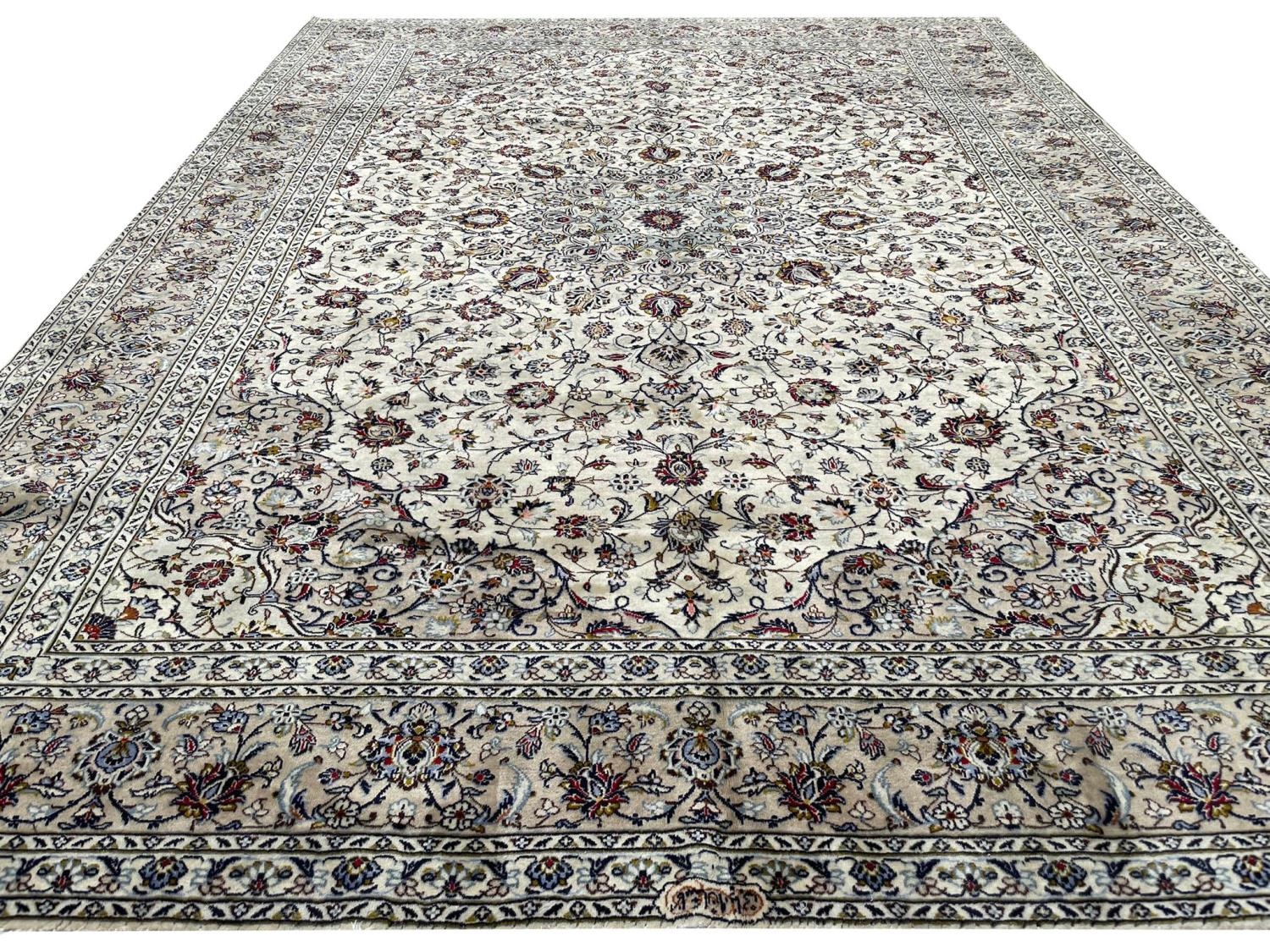 FINE PERSIAN ISPHAHAN DESIGN CARPET, 400cm x 298cm.