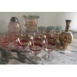 GLASSWARE, a quantity of 1960's coloured, approx 28 pieces.