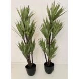 FAUX SUCCULENT PLANTS, a pair, 112cm H, potted. (2)