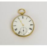 AN 18CT GOLD POCKET WATCH, made by James Whitelaw, Edinburgh, No. ?2123?, the case hallmarked for