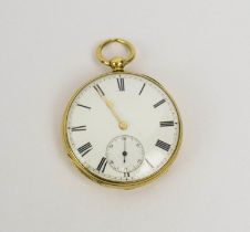 AN 18CT GOLD POCKET WATCH, made by James Whitelaw, Edinburgh, No. ?2123?, the case hallmarked for