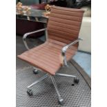 AFTER CHARLES AND RAY EAMES ALUMINIUM GROUP STYLE DESK CHAIR.