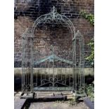 ARCHITECTURAL GARDEN GATE, regency style, faux verdigris finish, 250 x 185 x 38.