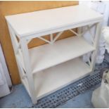 OKA SHELVES, 85.5cm W x 90cm H x 33cm D cream.