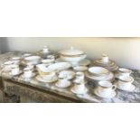 ROYAL WORCESTER DAVESHAM DINNER SERVICE, English fine bone china supper set 6 place, 10 piece