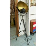 FLOOR LAMP, 172cm H, tripod base.