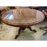 BREAKFAST TABLE, 132cm diam. x 69cm H, Victorian rosewood, circa 1850, with circular tilt top on