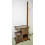 STANDING LAMP/CABINET, 72cm W x 42cm D, Art Deco walnut, with two doors.