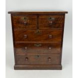 APPRENTICE CHEST, George III design, two short over three long drawers, 36cm H x 31cm W x 15cm D.