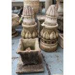 ARCHITECTURAL GARDEN STONEWARE OF VARIOUS DESCRIPTIONS, 46cm H at tallest. (13)