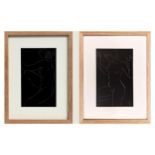 ERIC GILL (British, 1882 ? 1940) 'Nudes', a pair of woodcuts, 22cm x 13cm each, framed. (2)