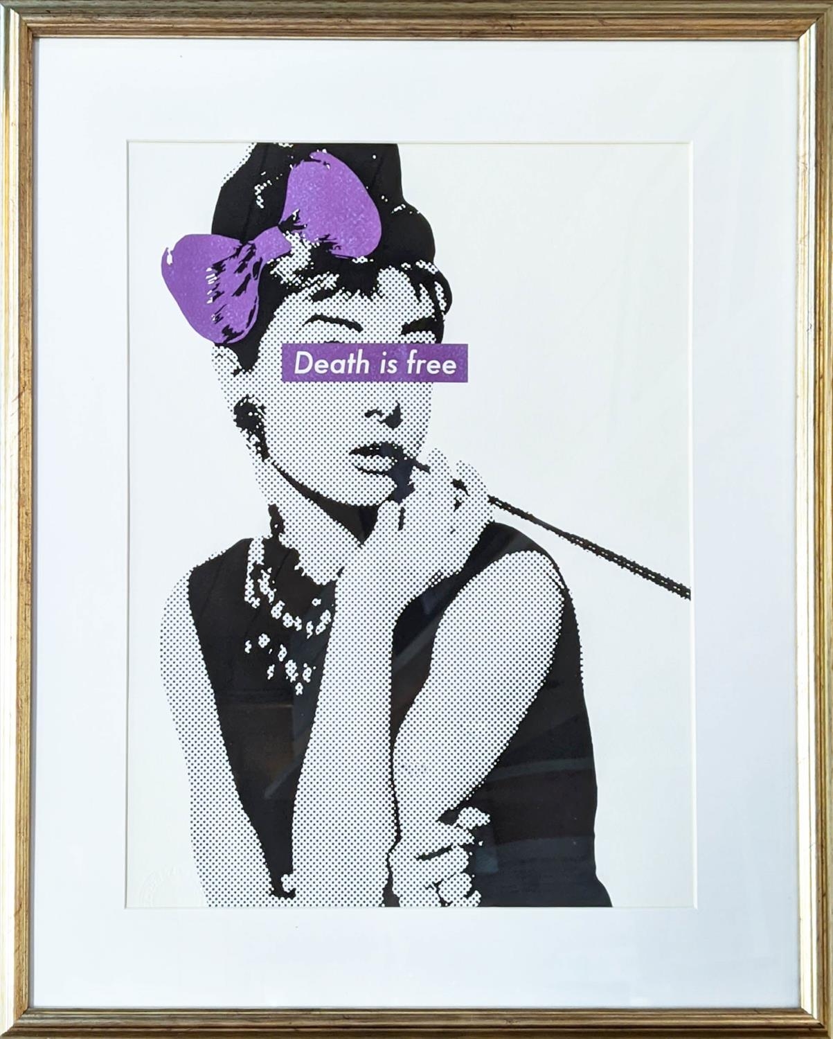 DEATH NYC (American, b.1979) 'Death Audrey', screenprint in colours, signed, dated and numbered in