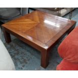 GRANGE COFFEE TABLE, 40cm H x 100cm x 100cm, bears plaque.