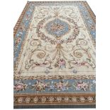 AUBUSSON NEEDLEPOINT CARPET, 275cm x 180cm.