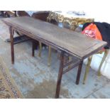 CHINESE CONSOLE TABLE, 174.5cm L x 86cm H x 58.5cm D elm with a rectangular central insert.